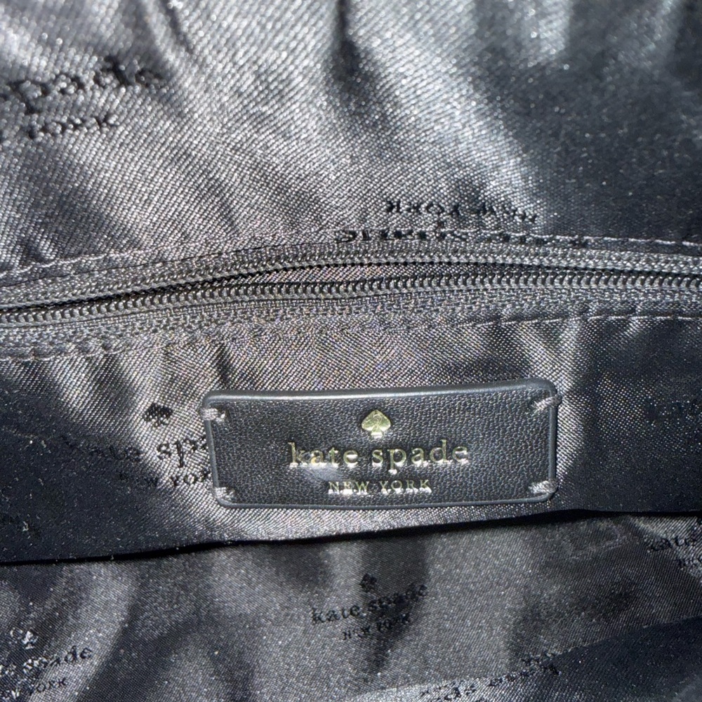 Kate Spade Black Pebbled Leather Crossbody Bag with Striped Strap and Coinpurse - Picture 6 of 7